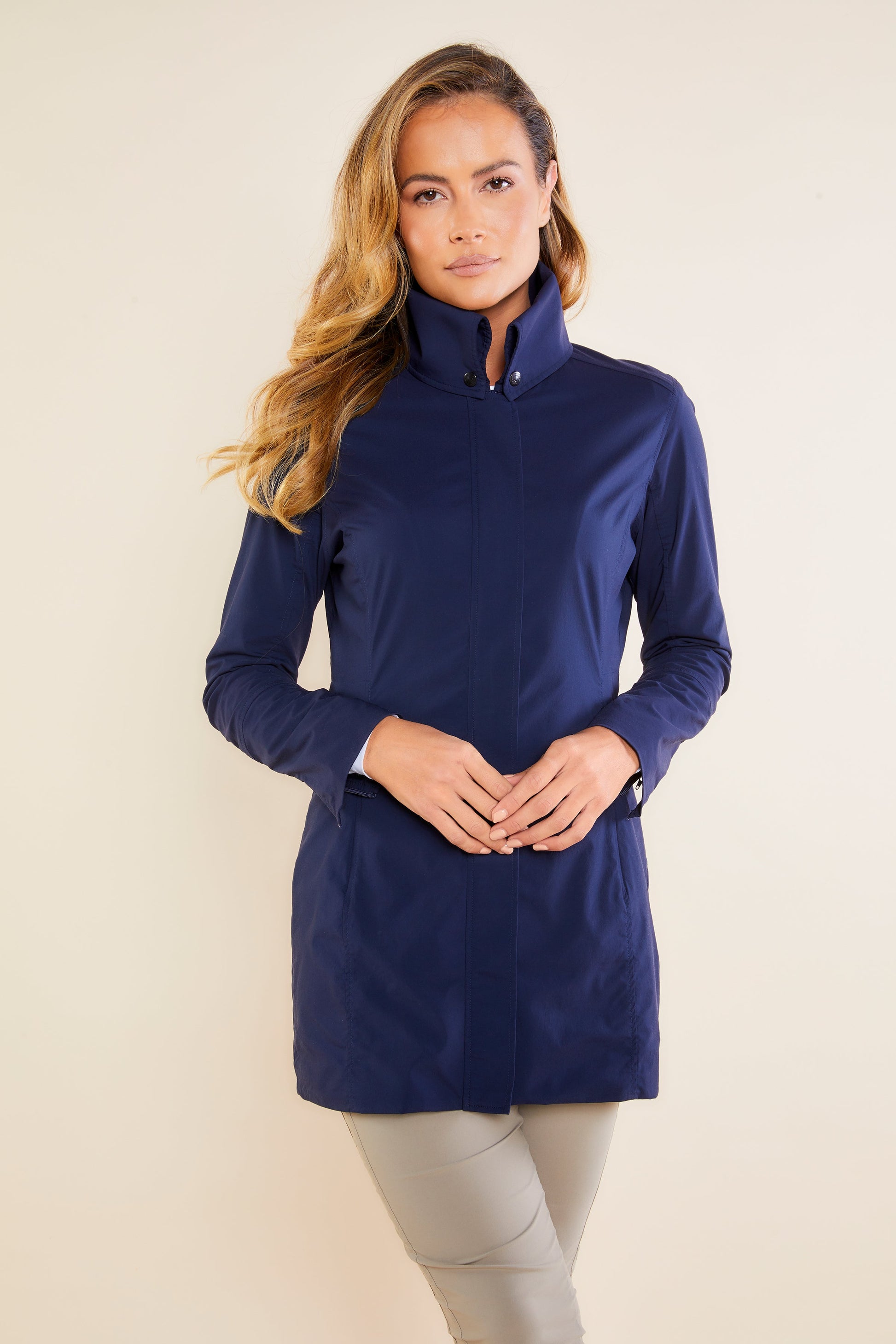 Navy || City Slick Honiara Long Jacket