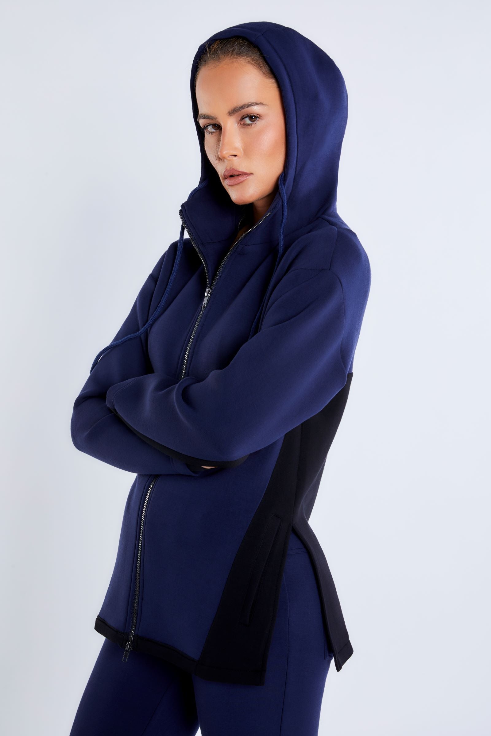 navy with black||