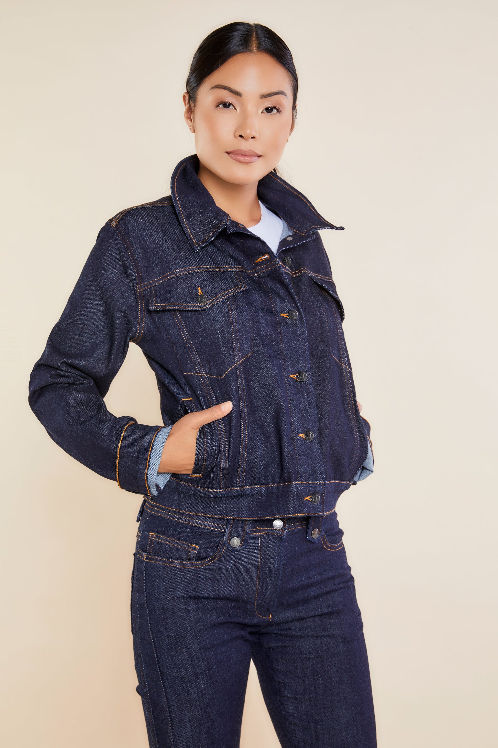 Dark Wash Denim || Yulia Denim Jacket