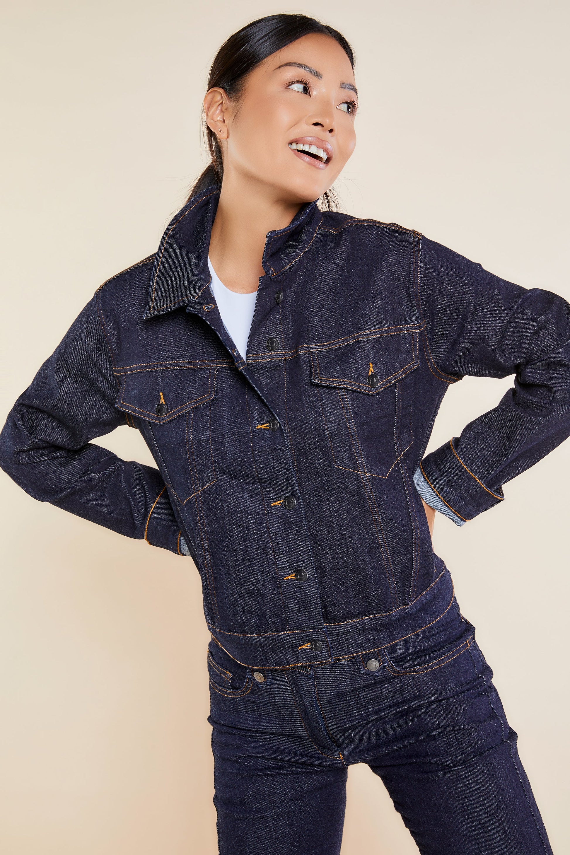 Dark Wash Denim || Yulia Denim Jacket