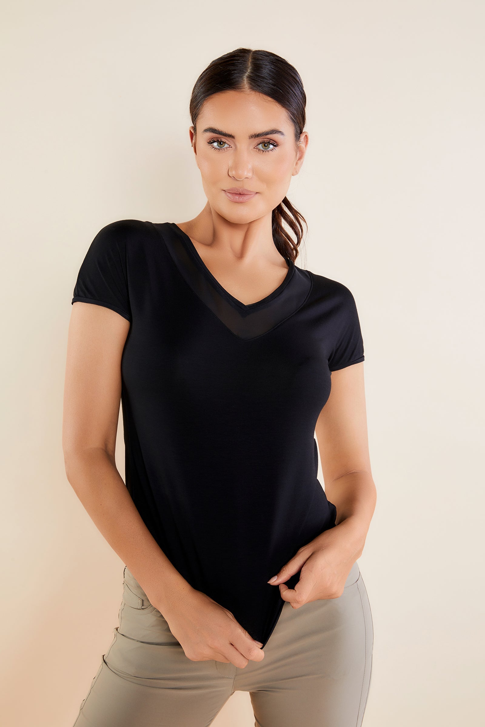 Black || Chiara Short Sleeve
