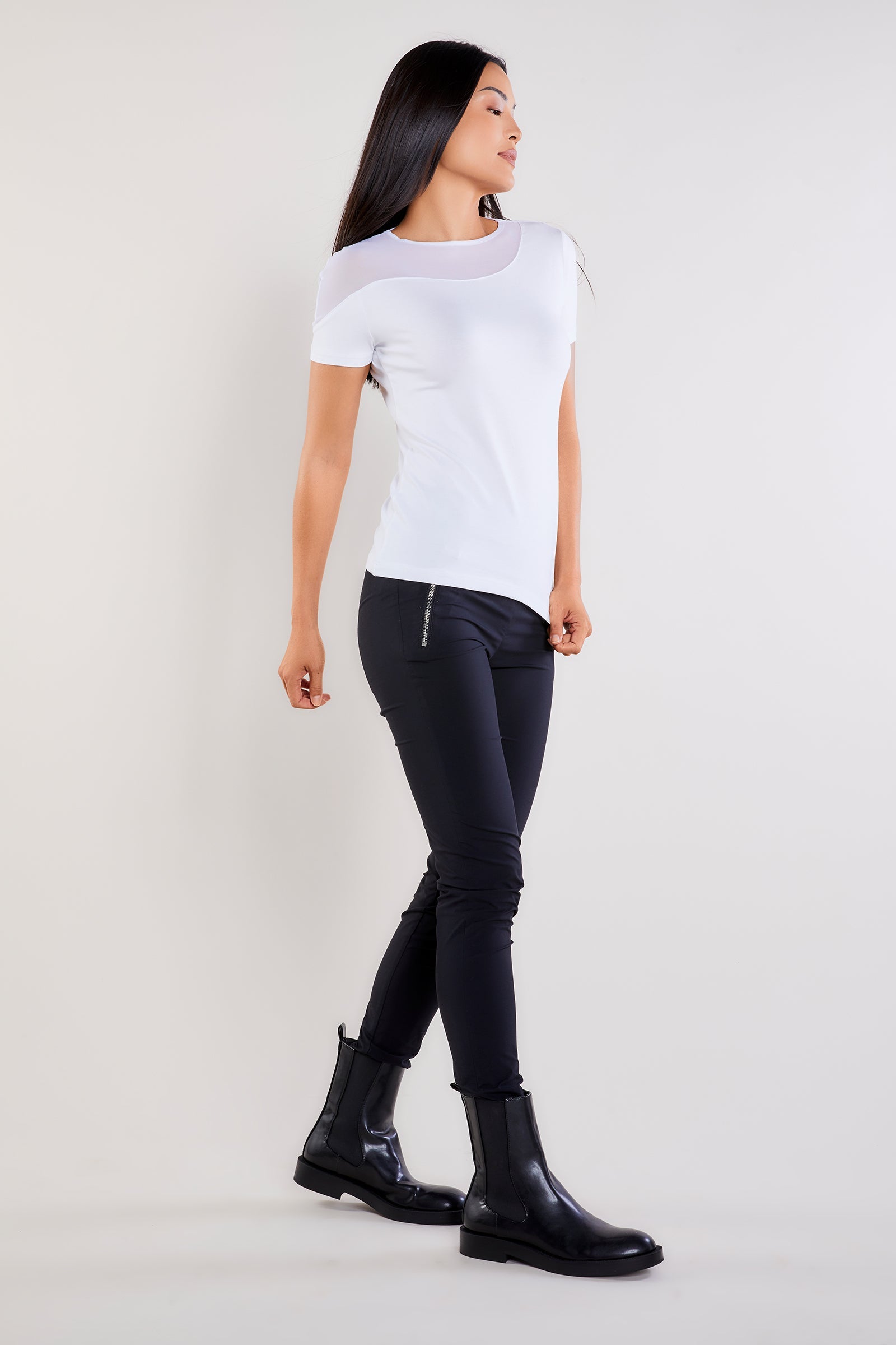 White || Betty Asymmetrical Top