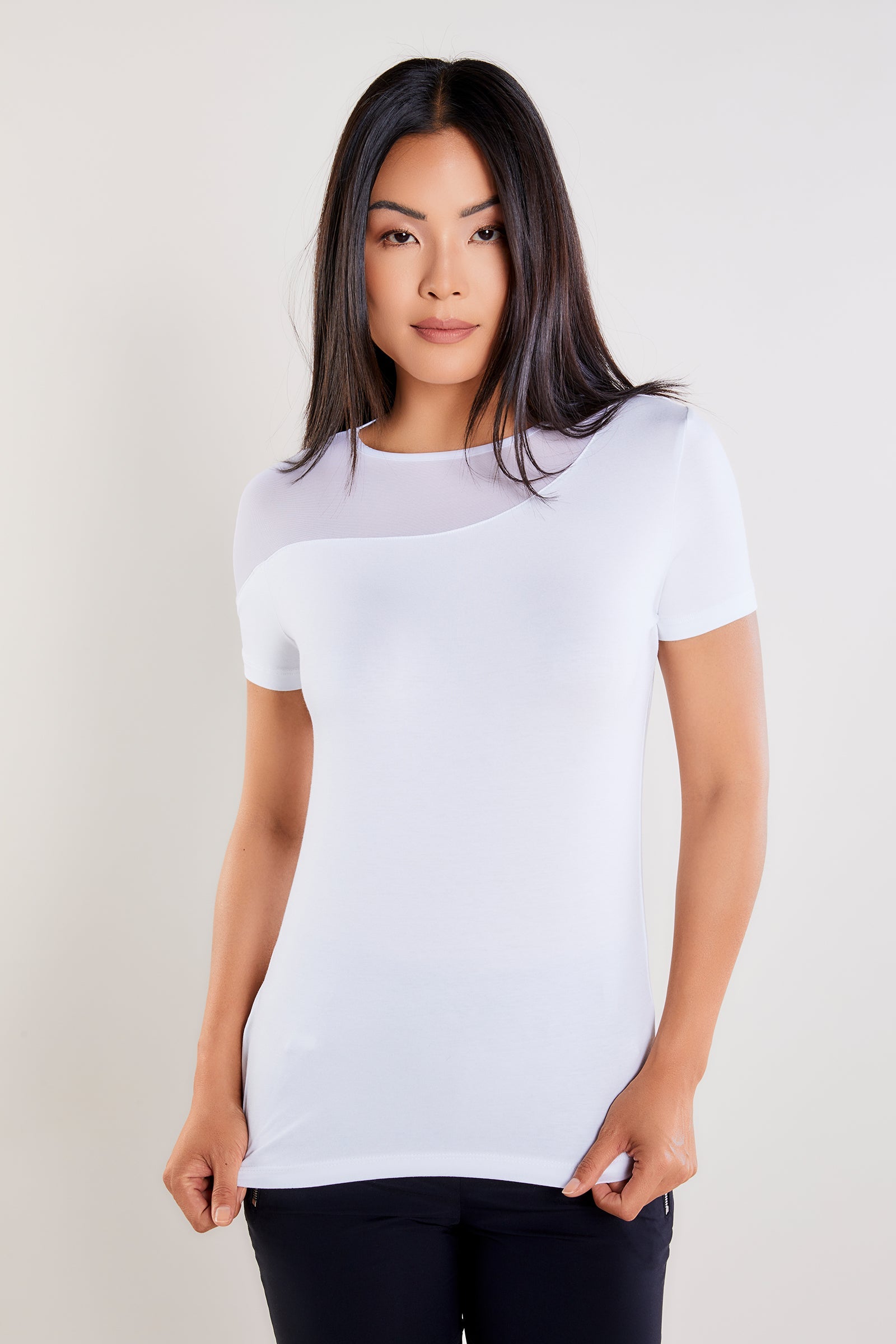 White || Betty Asymmetrical Top