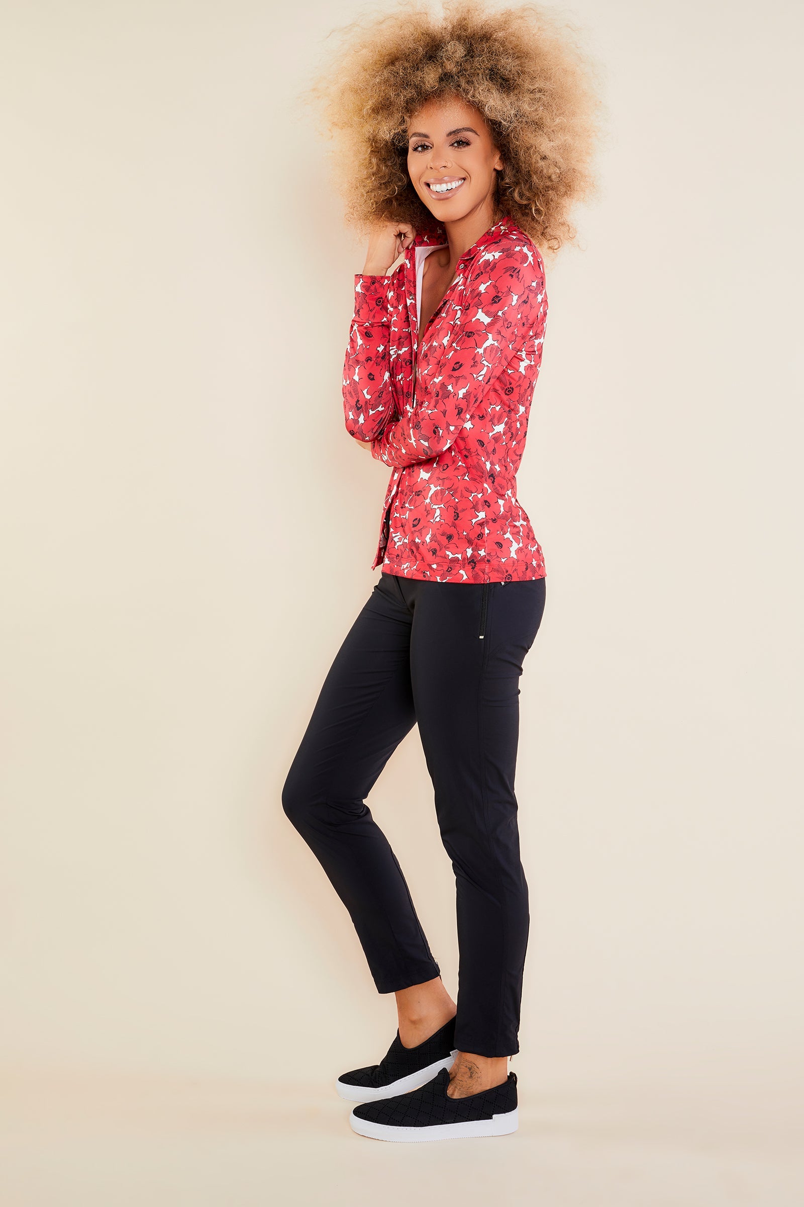 Poppy Floral Print || Printed Danica Super Jersey Long Sleeve