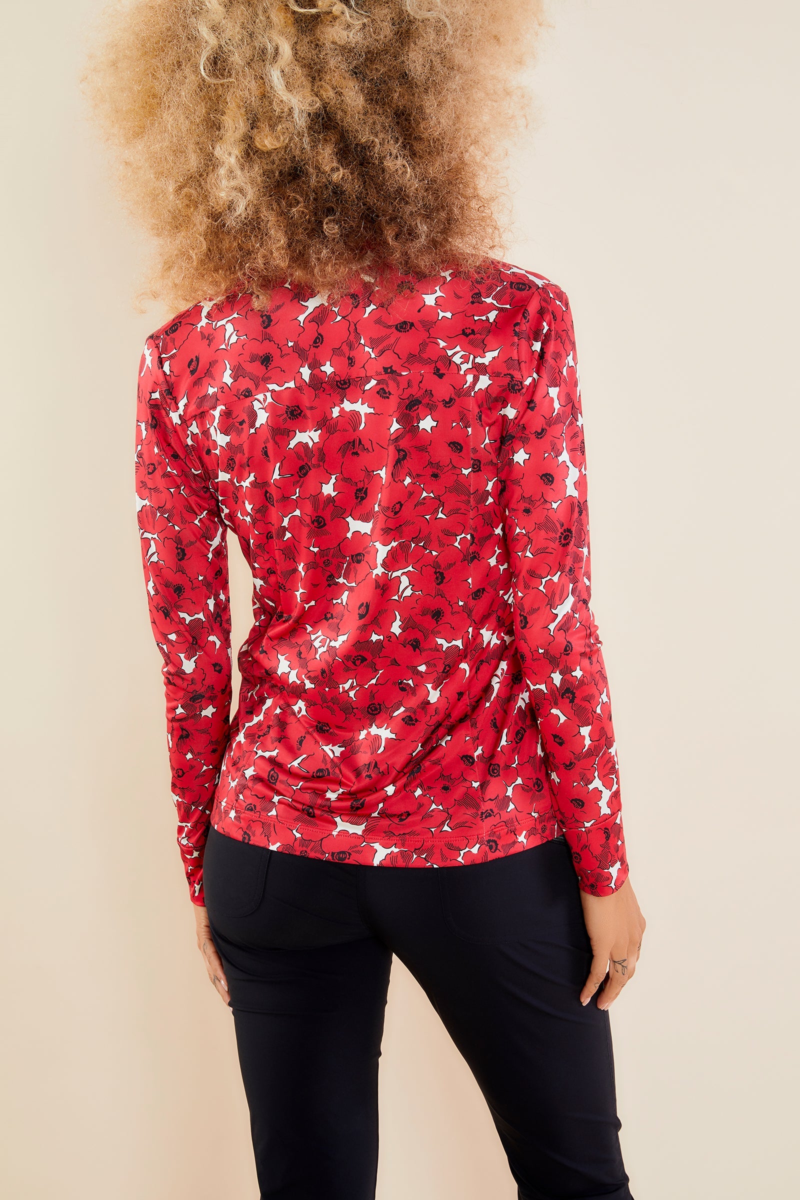 Poppy Floral Print || Printed Danica Super Jersey Long Sleeve