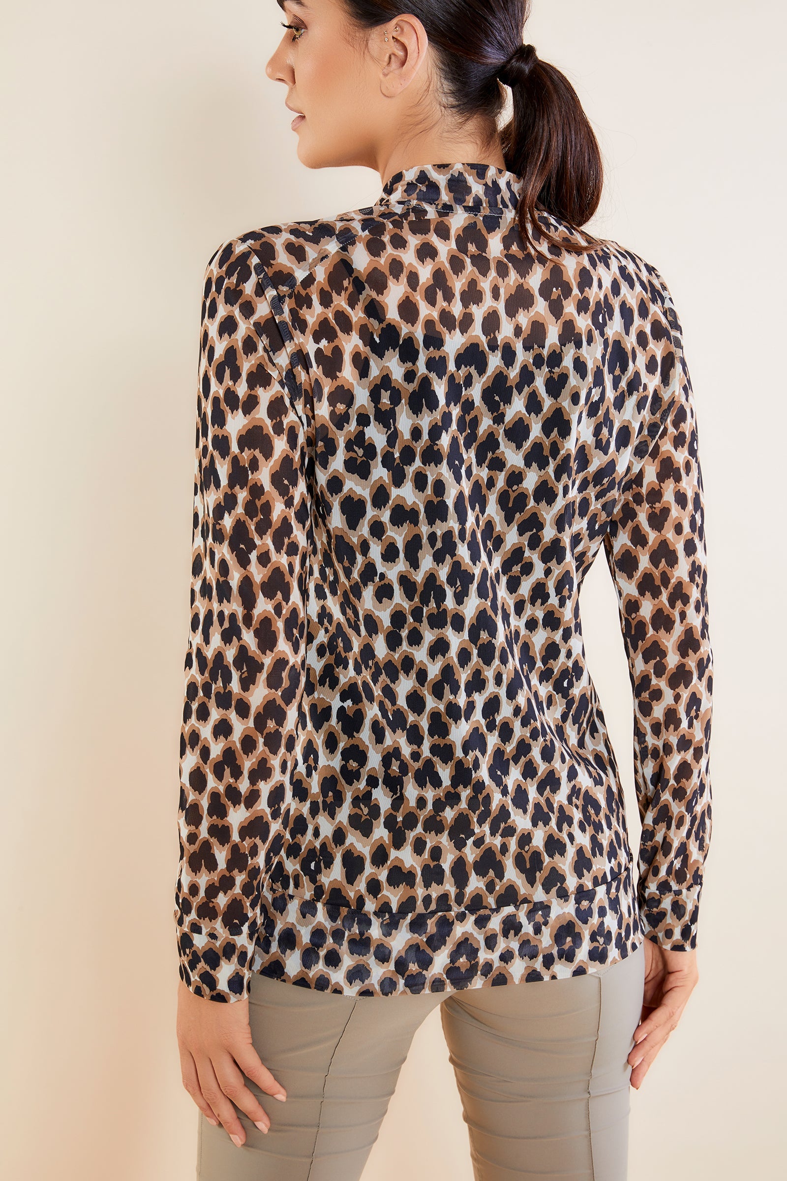 Abstract Cheetah Print || Bailey Mesh Zip-Up