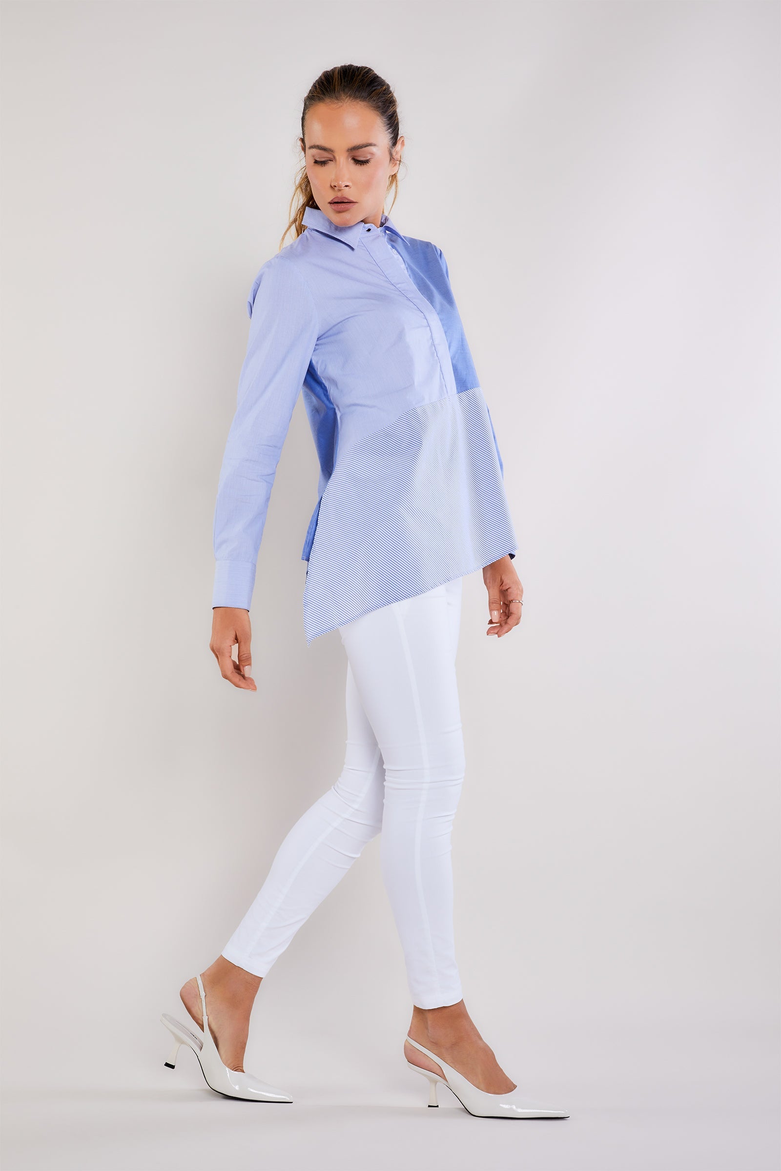 Mixed Blue Stripe || Saya Shirt