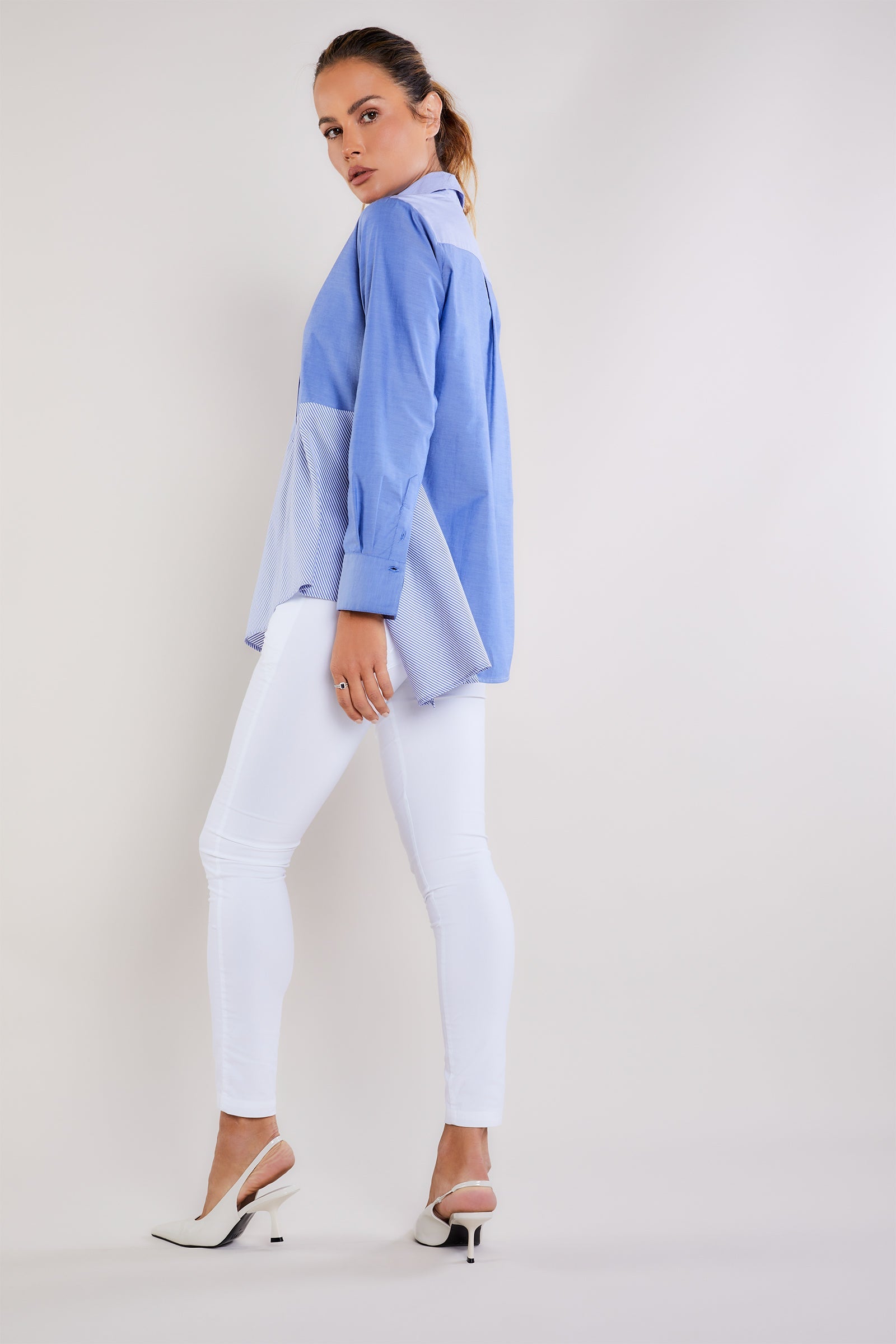 Mixed Blue Stripe || Saya Shirt