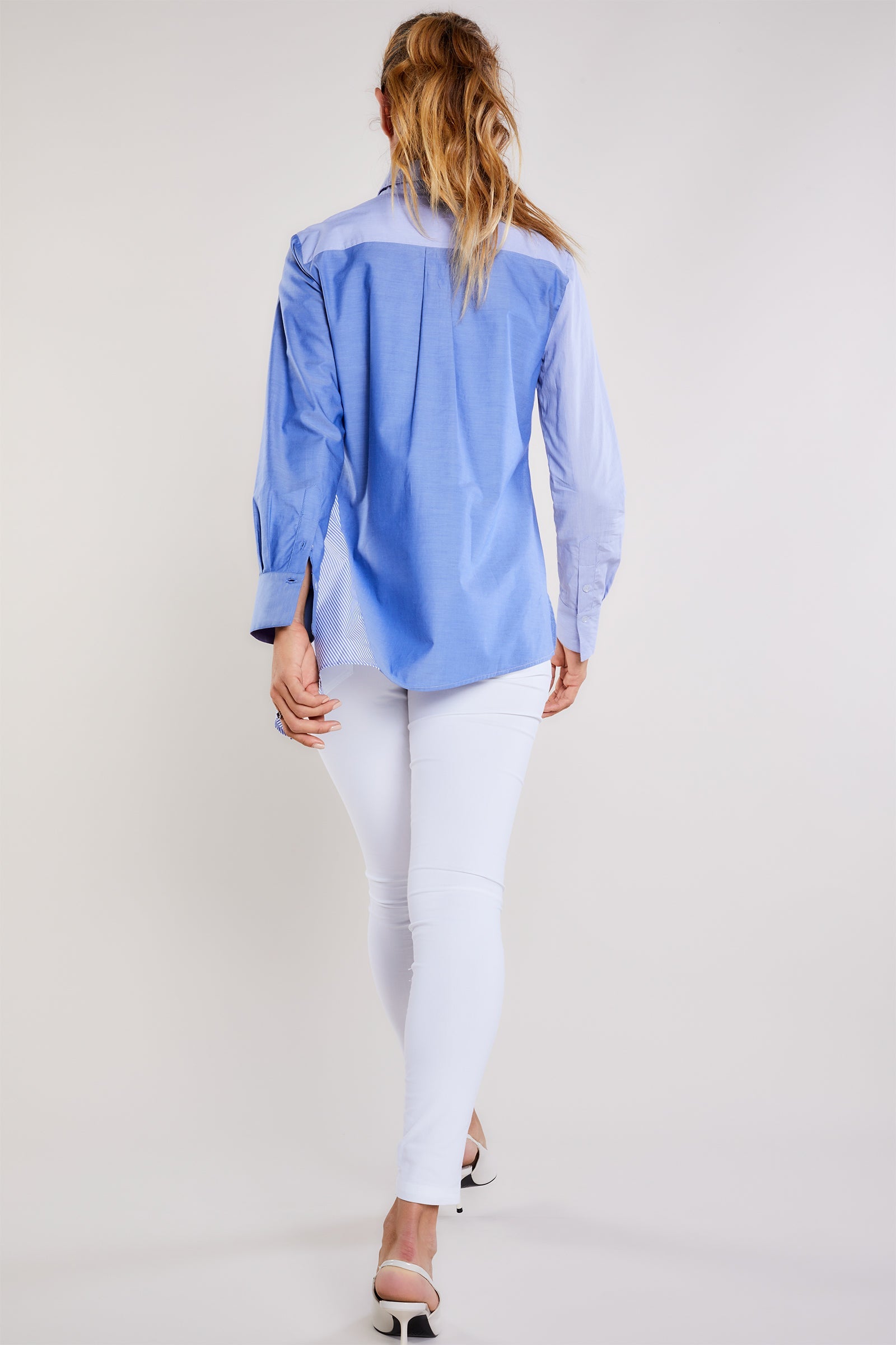 Mixed Blue Stripe || Saya Shirt