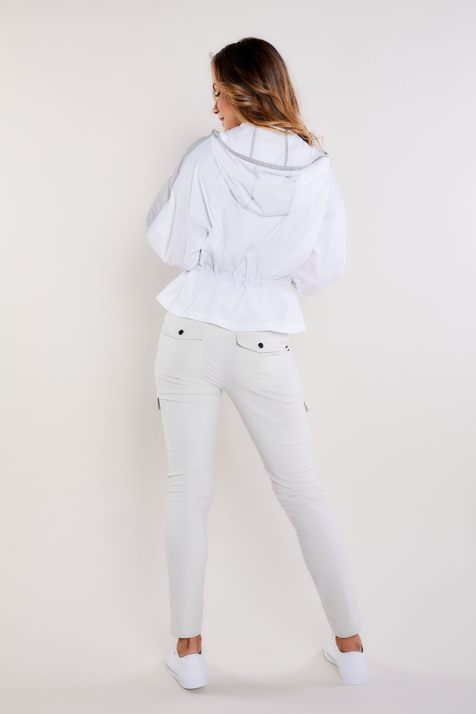 Stone/White || August Nylon Jacket
