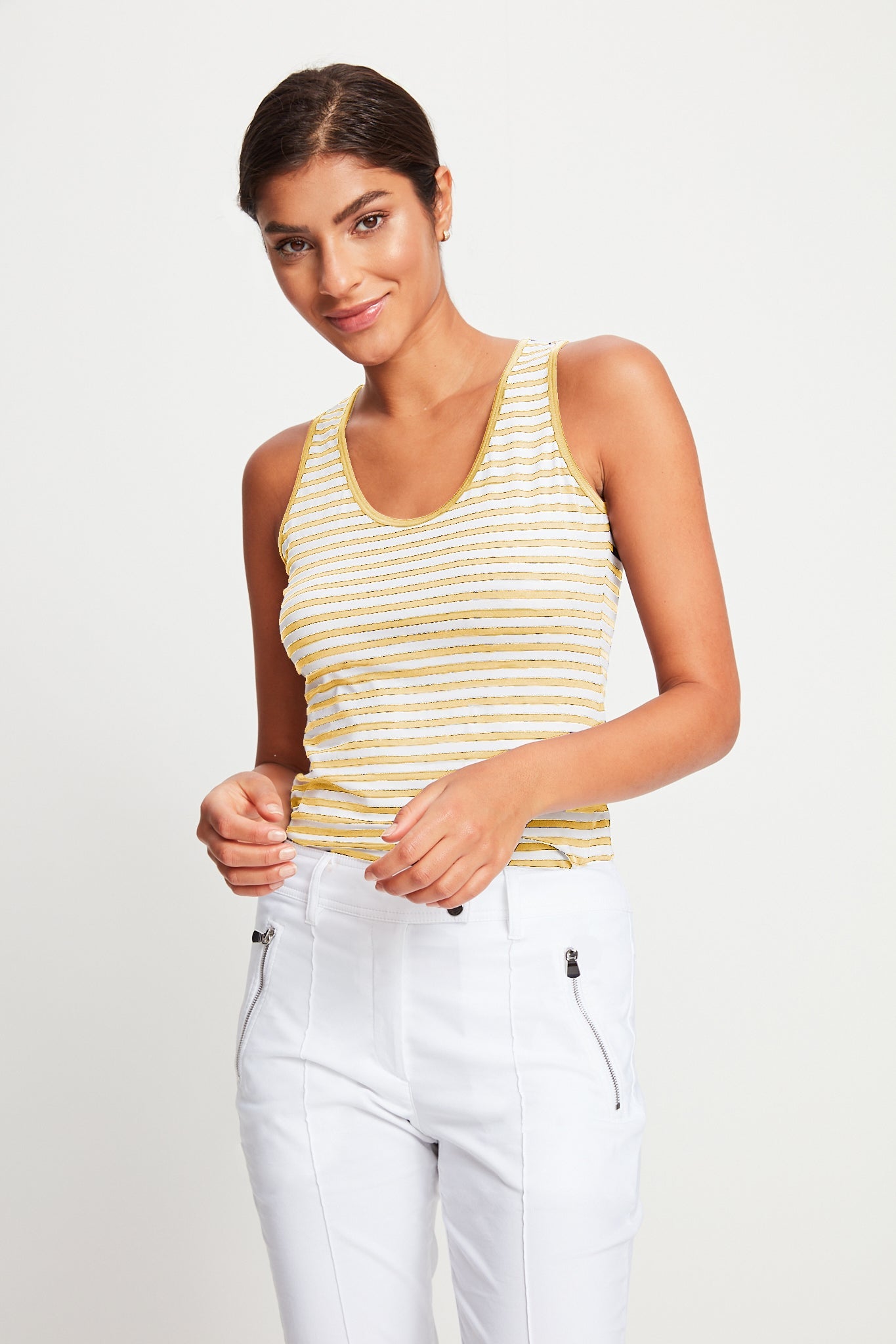 Yellow/White Stripe||