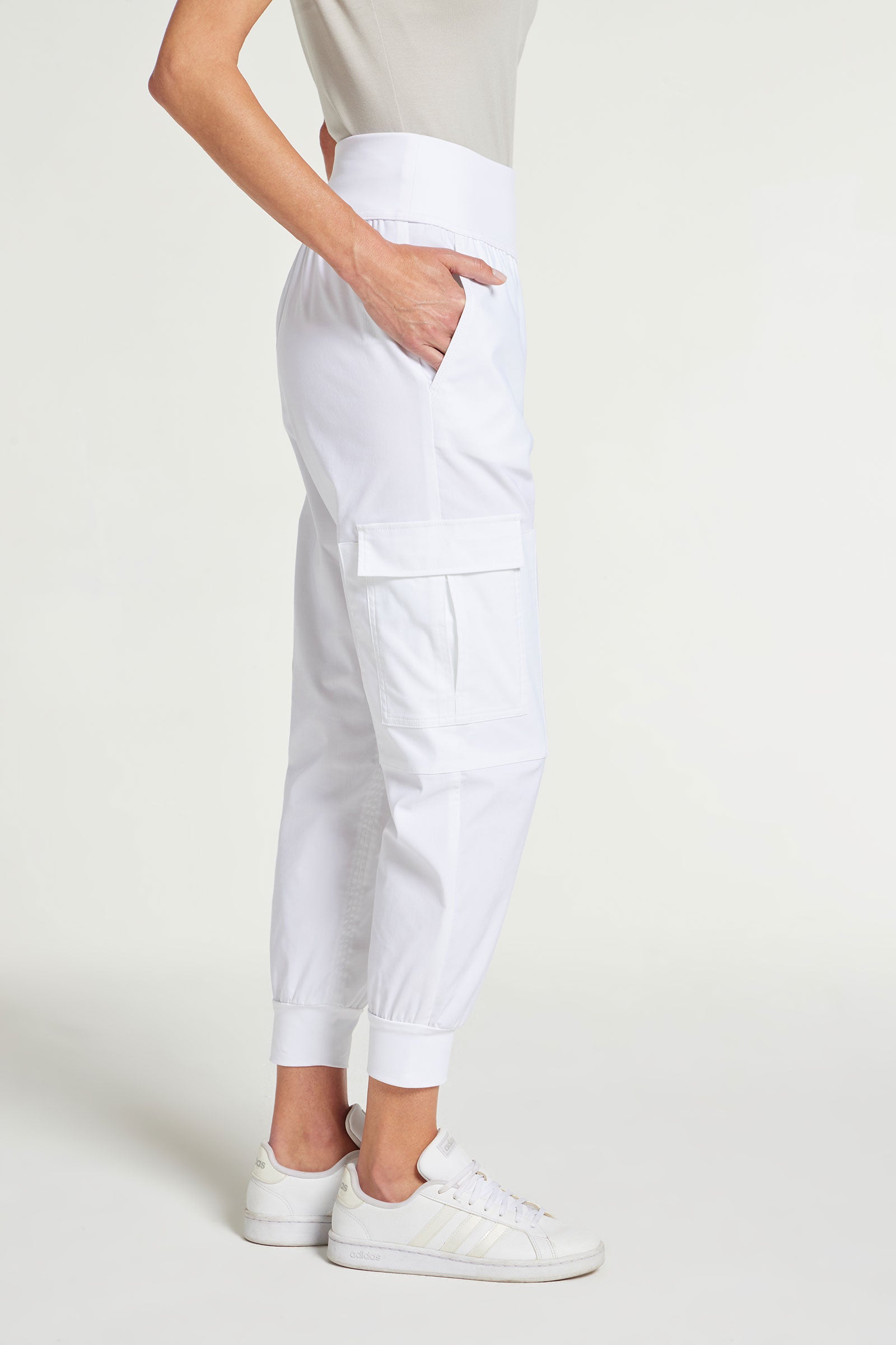 White|| Amrita Saira Cargo Joggers