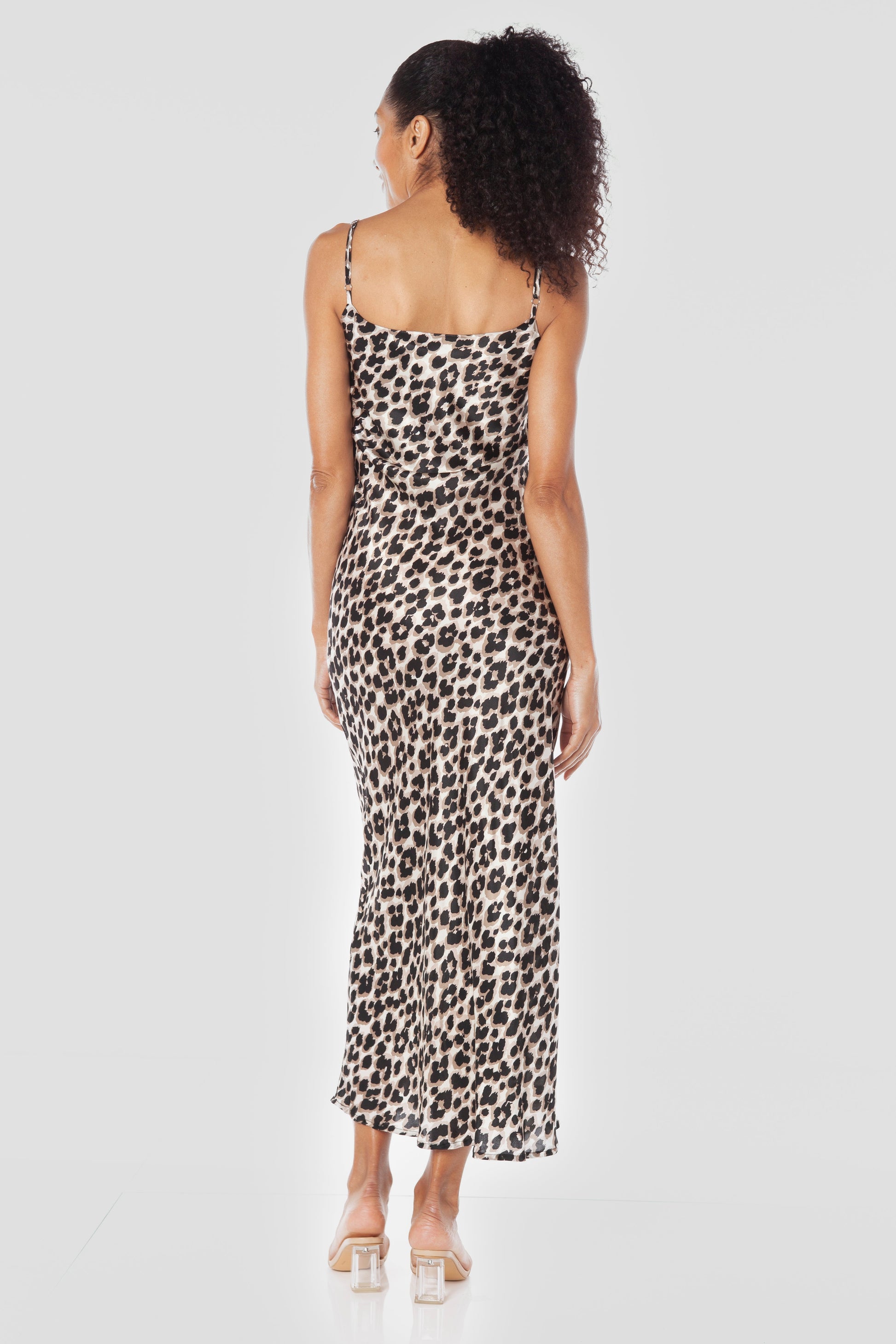 Abstract Cheetah Print || Lucilla Silk Dress