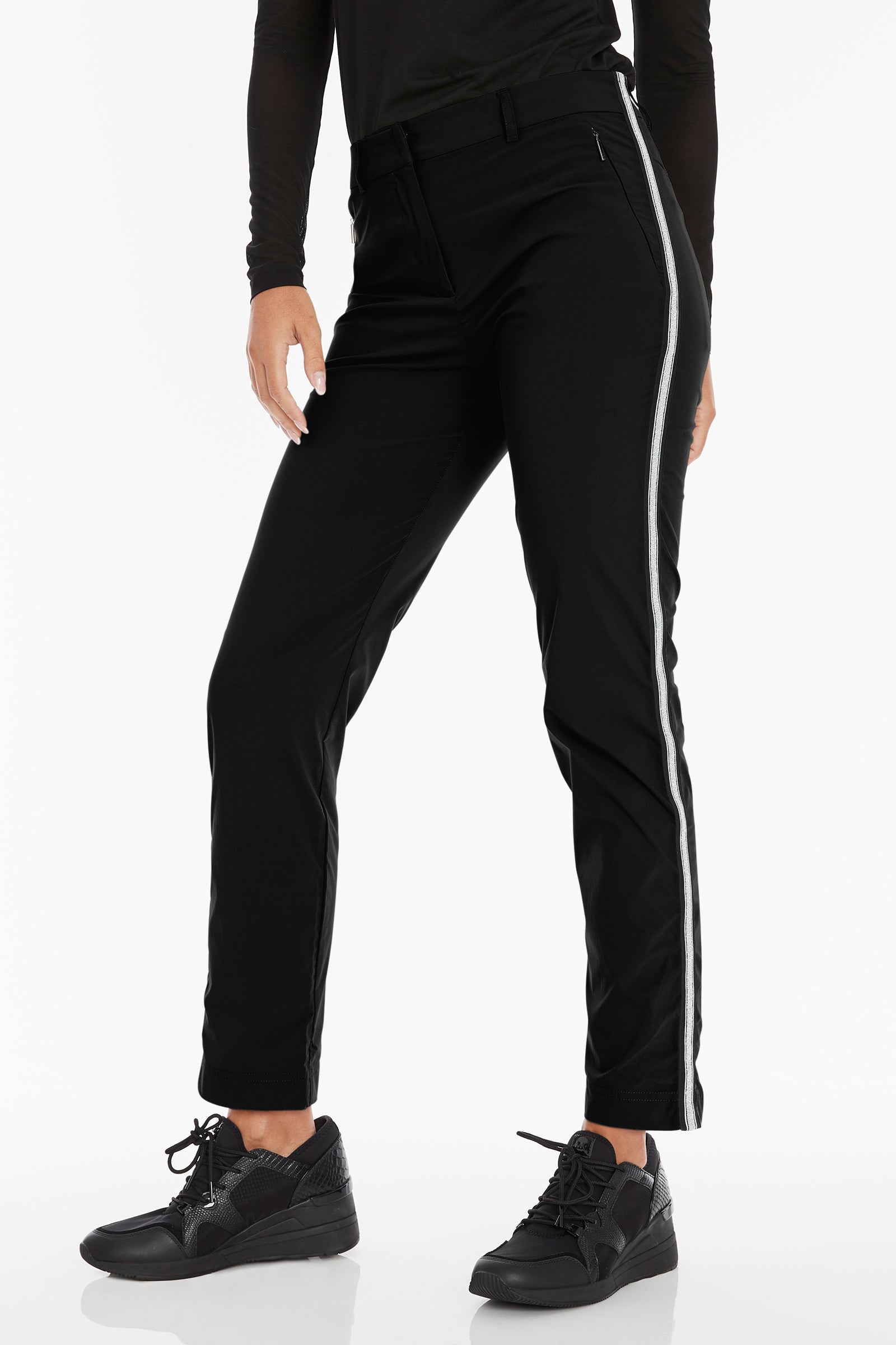 black-with-black-silver-stripe||