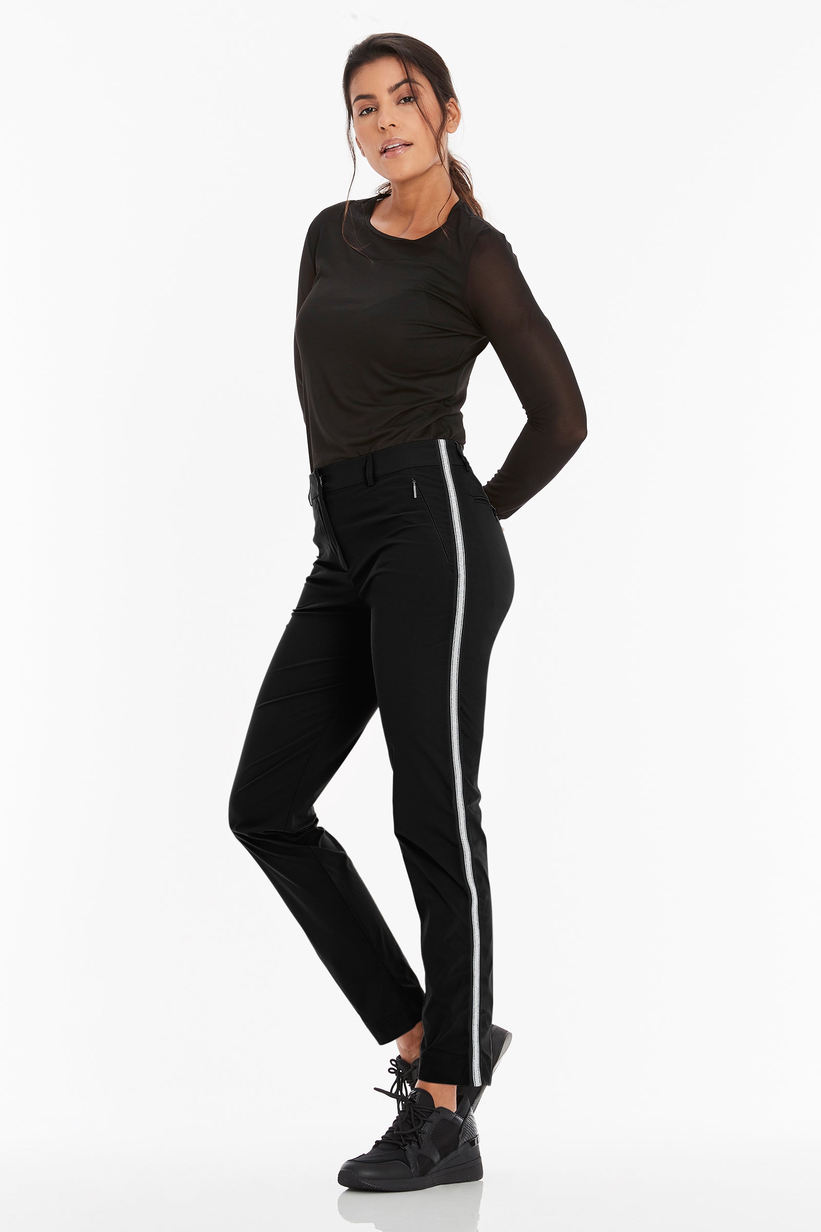 black-with-black-silver-stripe||