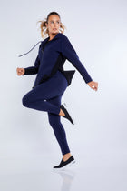 navy with black||