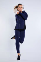 navy with black||