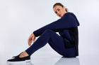 navy with black||