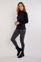 Black || Alida Button Down Poplin Shirt