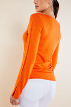 Orange || Helena Silk Cashmere Top