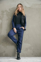 Navy with Black||