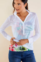 Euphoric Floral Print || Gem Mesh Top