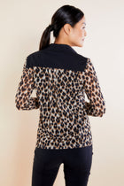 Abstract Cheetah Print || Gem Mesh Top