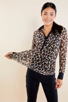 Abstract Cheetah Print || Gem Mesh Top