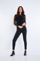 Black/White-stripe||