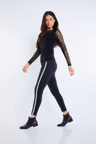 Black/White-stripe||