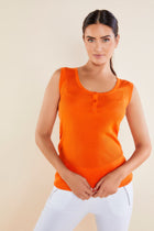 Orange || Georgia Silk Cashmere Tank