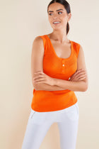Orange || Georgia Silk Cashmere Tank
