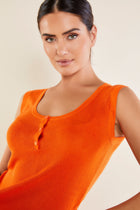 Orange || Georgia Silk Cashmere Tank