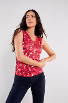 Poppy Floral Print || Printed Jackson Jersey V-Neck Tank