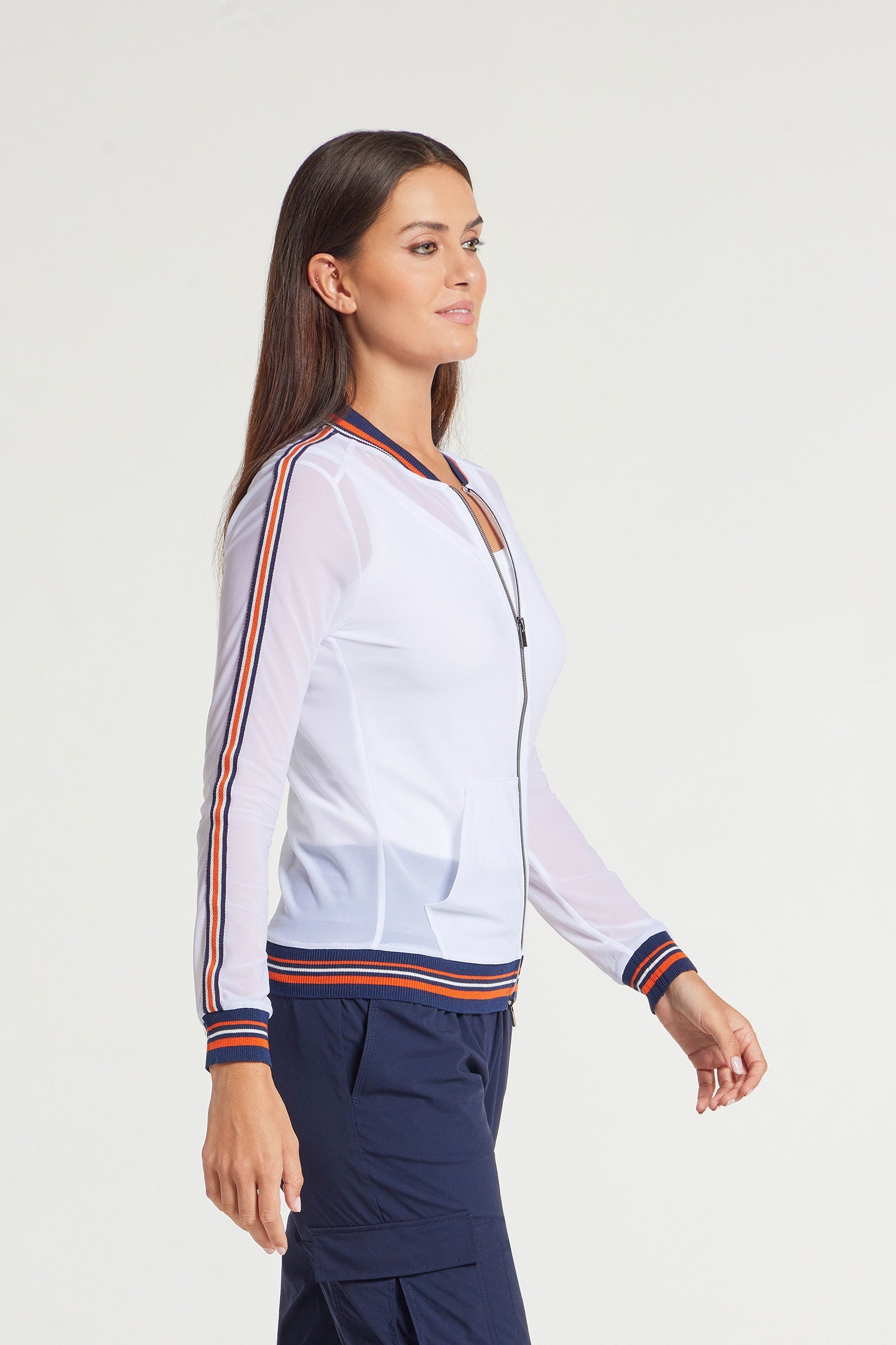 White|| Monica Mesh Jacket