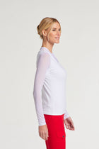 White|| Barcelona Mesh Long Sleeve Top