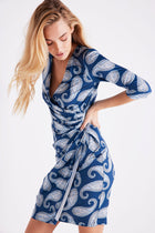 Blue Paisley Print||
